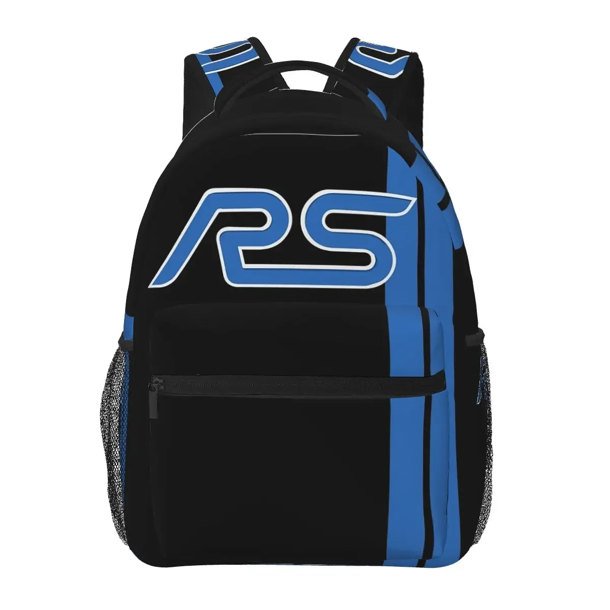 Ford Focus Rs Nitrous Blue Racing Stripes Backpacks Boys Girls Bookbag Students School Bags Cartoon Travel Rucksack Shoulder Bag