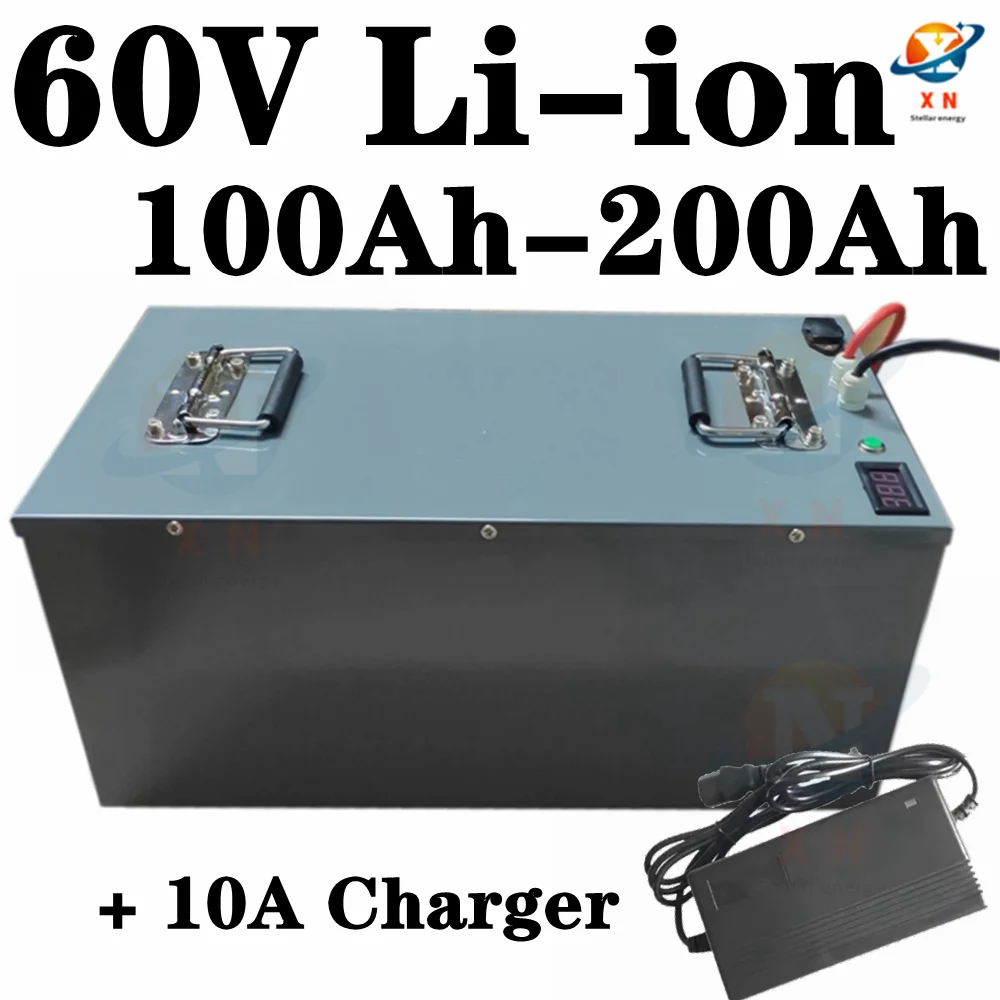 

Brand li-ion Battery 60v 100Ah 110Ah 120Ah 150Ah 180Ah 200Ah Li-ion Battery Pack with BMS +10A Charger