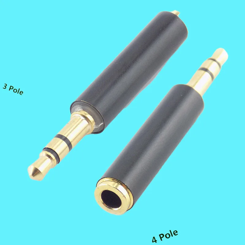 3.5mm to 3.5mm Stereo Jack Plug Stock Male to Female to 3 Pole to 4 Pole Audio Extension Adapter Connector Computer Cables H10
