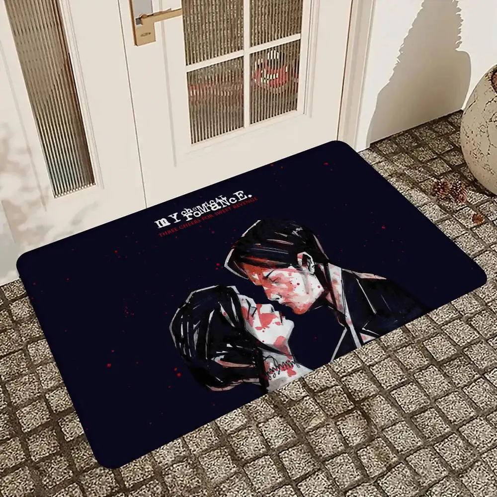 My Chemical Romance Rock Band Hallway Carpet Washable Non-Slip Living Room Sofa Chairs Area Mat Kitchen Doormat Area Rug