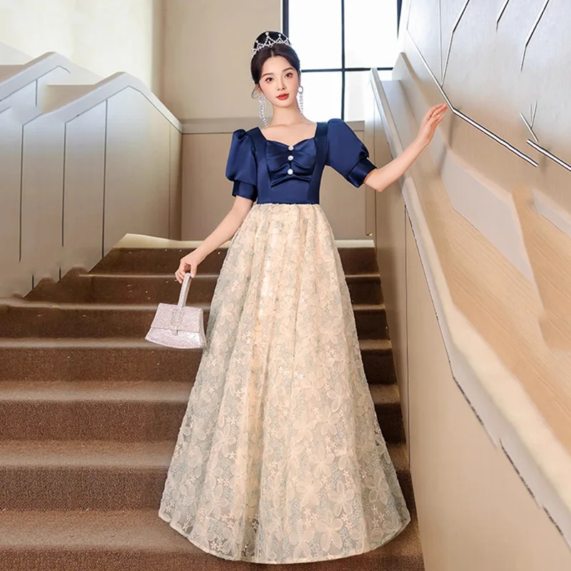 Abito da donna Nuovo spettacolo di pianoforte di alta qualità Cena di compleanno Incontro annuale Host Nicchia Autunno Abbigliamento di fascia alta