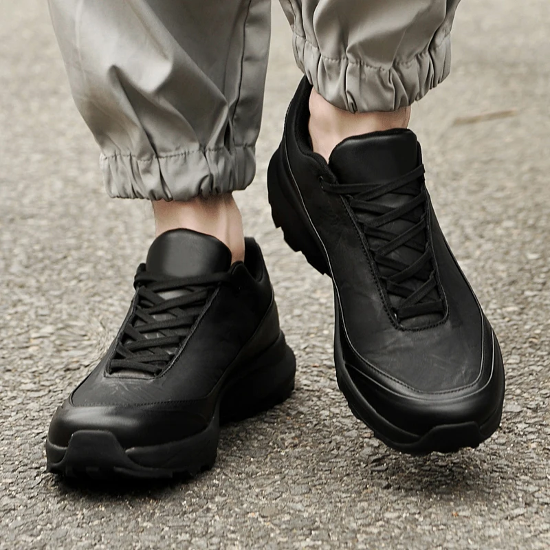 

Комфортные дышащие мужские повседневные кожаные туфли для путешествий с высококачественной резиновой подошвой, противоскользящие и износостойкие, для активного отдыха и спорта