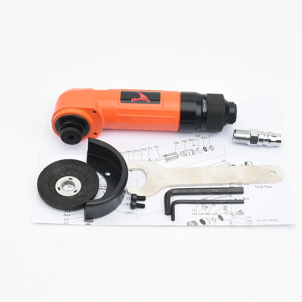 YOUSAILING Quality 2 inches 50mm Air Angle Grinder Mini Grinder 90 Degree Pneumatic Metal Polishing Tools 15000RPM