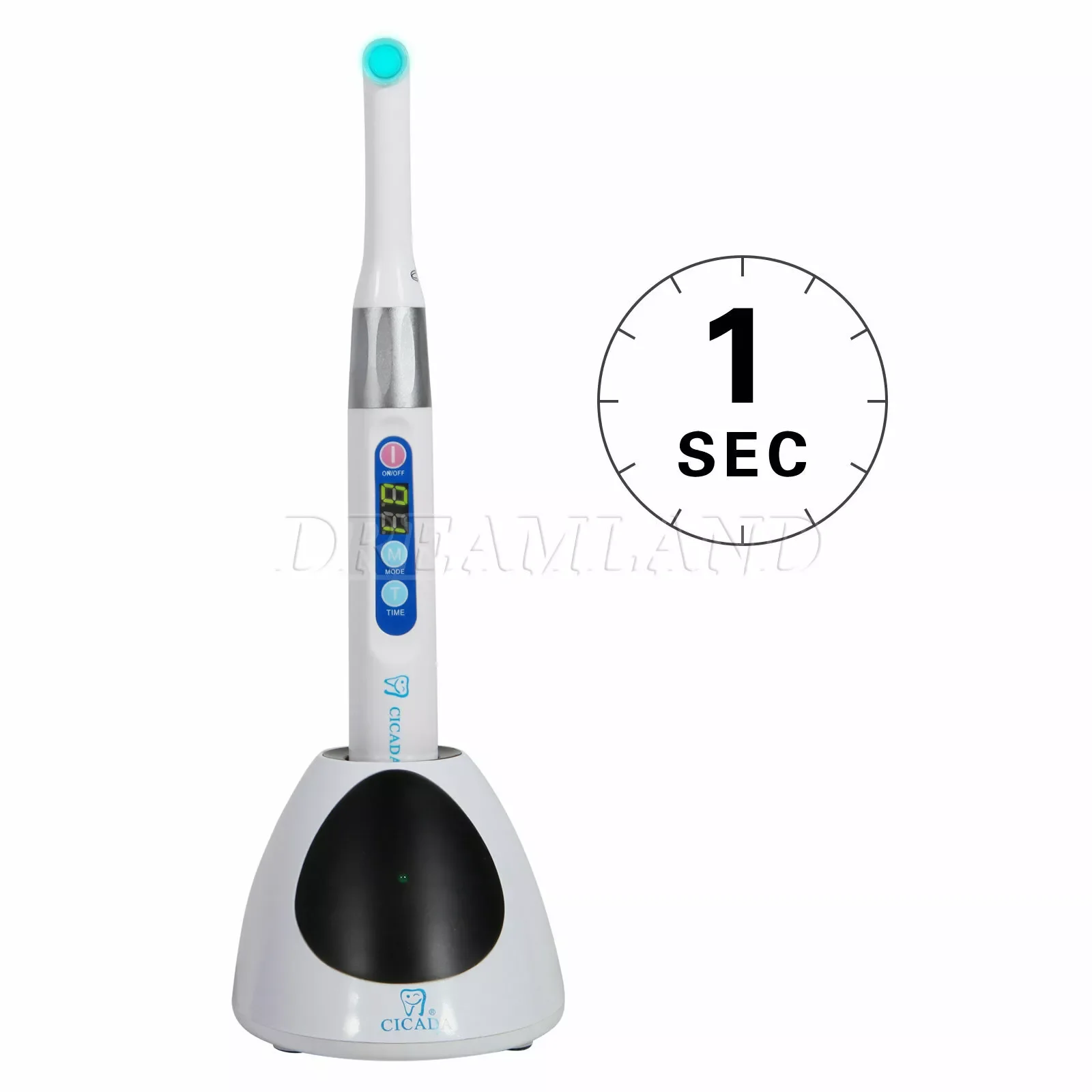 DTE Style Dental Wireless Cordless iLed Curing Light 1S Resin Cure Lamp 2300mW/c㎡ White Color