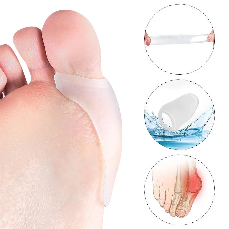 Herramientas de ortesis de Hallux Valgus de silicona superpuestas, separadores, Gel para el cuidado de los pies, juanetes, Corrector para aliviar el dolor, 5 pares