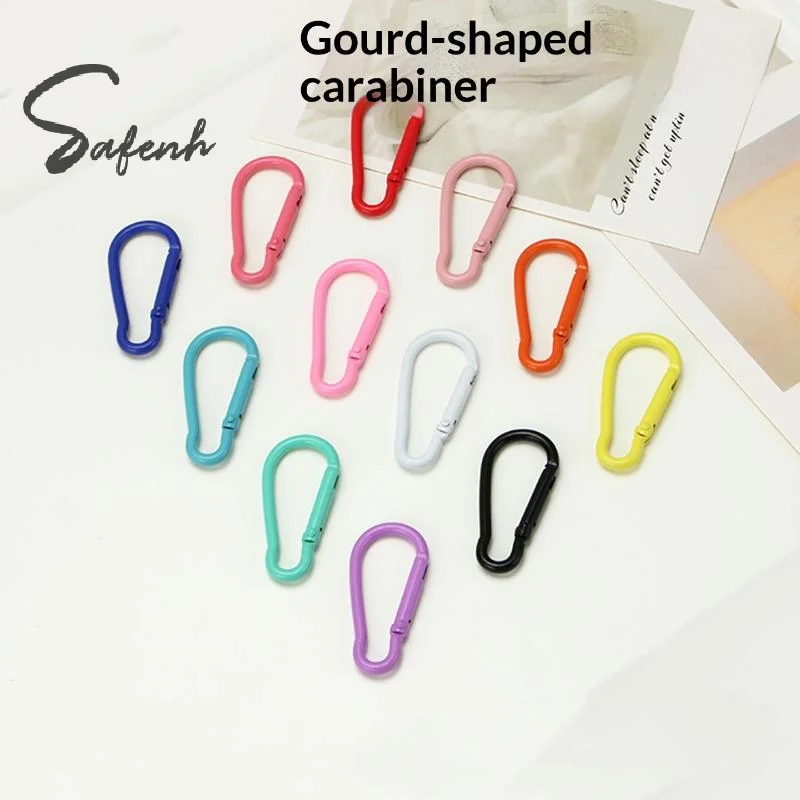 5Pcs Multicolor Aluminium Alloy Carabiner Safety Hook Buckle For Outdoor Camping Hiking Climbing Keychain
