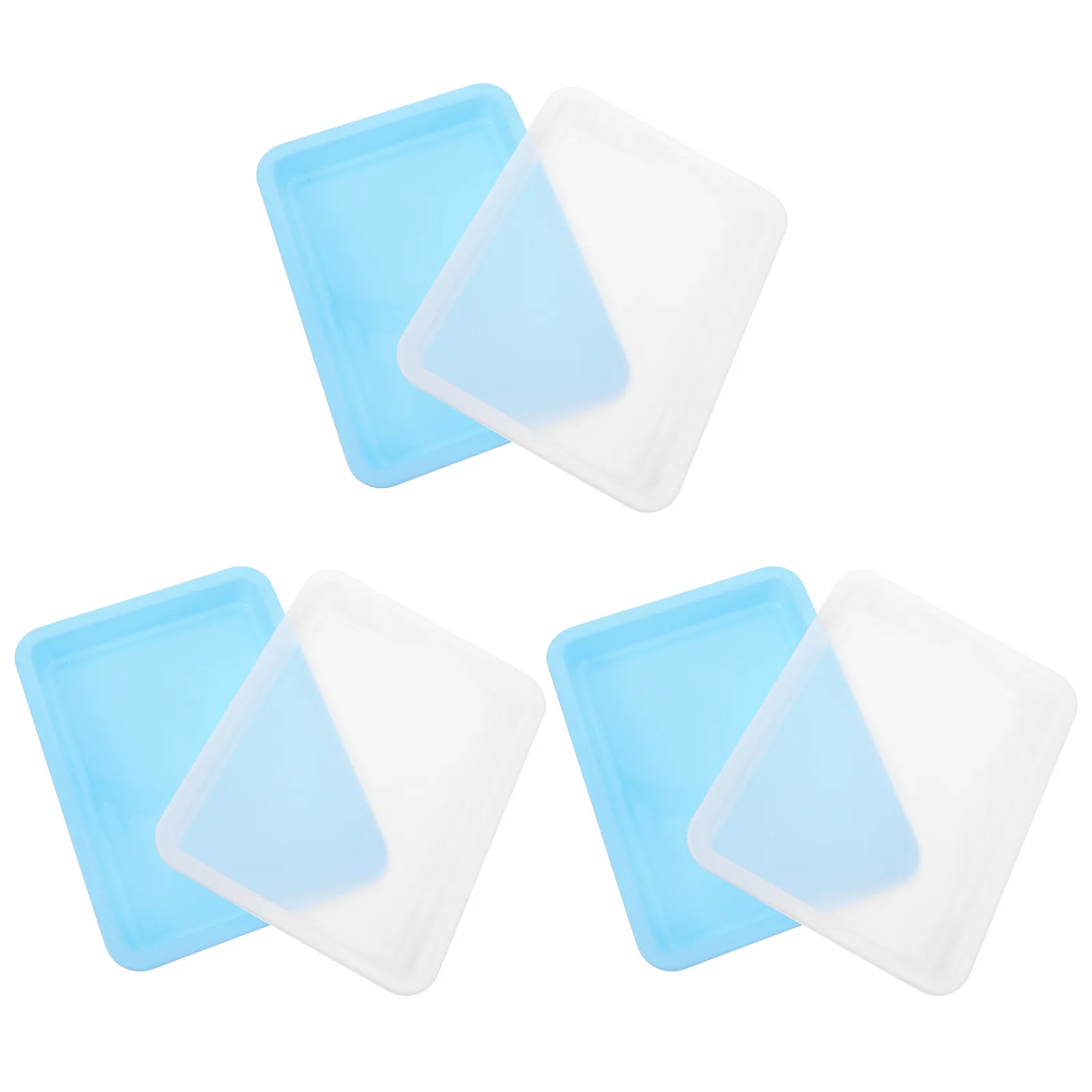 6Pcs Laboratory Trays Leakproof Spillproof Chemical Experiment Organizers Science Classroom Teaching Multipurpose Sorting Drying