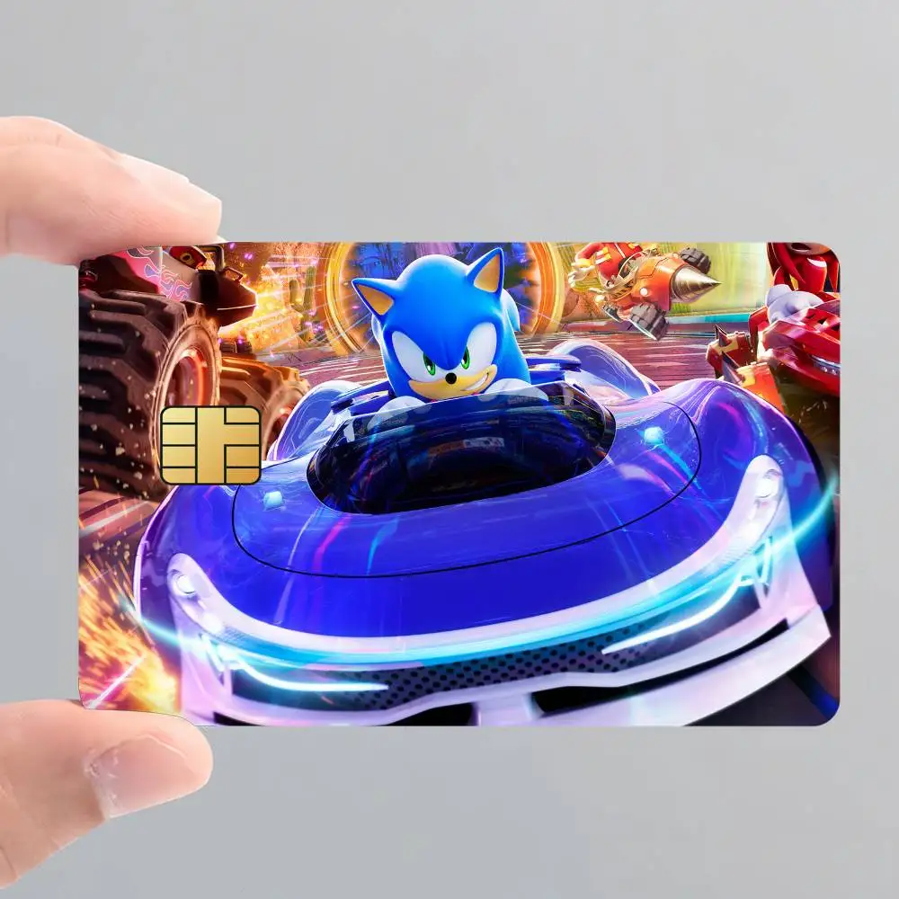 S-SoniC R-RacinG C-CrosSWorlds Poster Credit Card Skin Stickers for Bank Access Protective Film Cover Sticker Surprise Gift