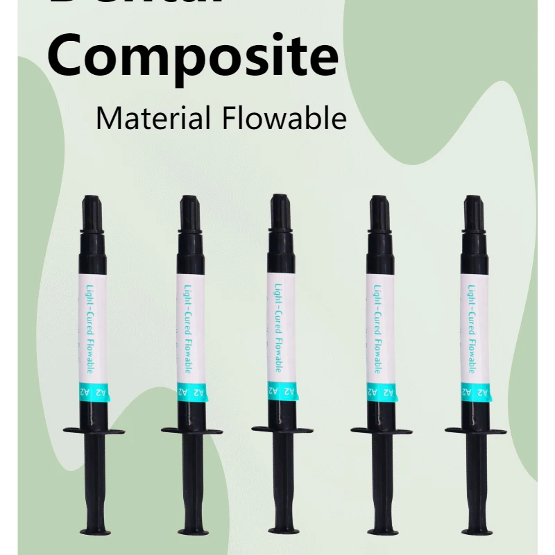 5PCS Dental Resin Flowable A2 A3 colors Choice Biocompatibility Crown restoration Dental Filling Clinical applications