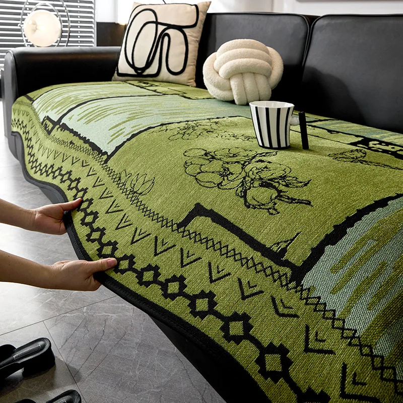 Special-Shaped Sofa Cushion Fixed 2025 New All Seasons Universal Sofa Cushion Light Luxury Irregular Sofa Cover Cloth Towel