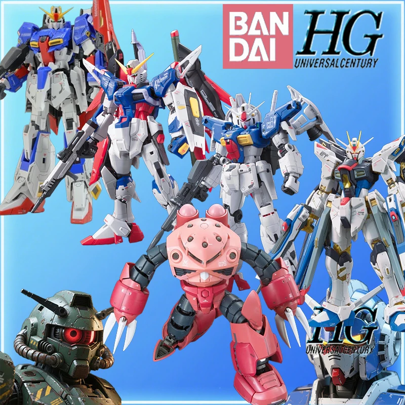 

Bandai Original RG Regular 14 Strike Freedom 15 Exia 16 Char's Crab 17 Wing Zero EW 18 00 RAISER Action Figure Kit For Kids Fans