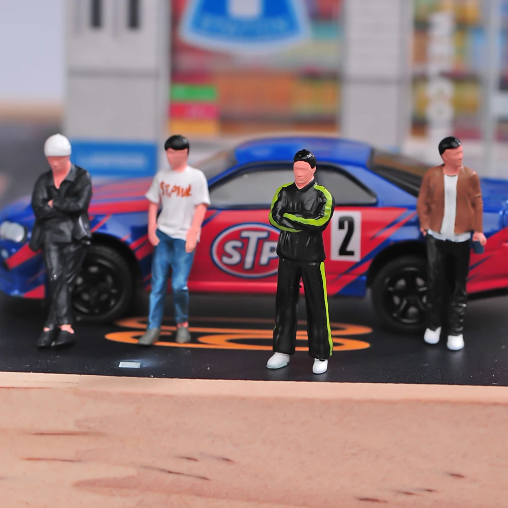 

Resin Diorama 1/64 Professional Racing Driver Handsome Boy Scene Figure Model Miniature Dolls Toy For Collection