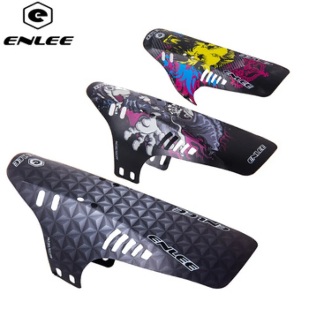 

Enlee Mountain Bike Fender Carbon Fiber Grain Color DH Downhill Mountain Bike Saddle Universal Mud Removal Tile