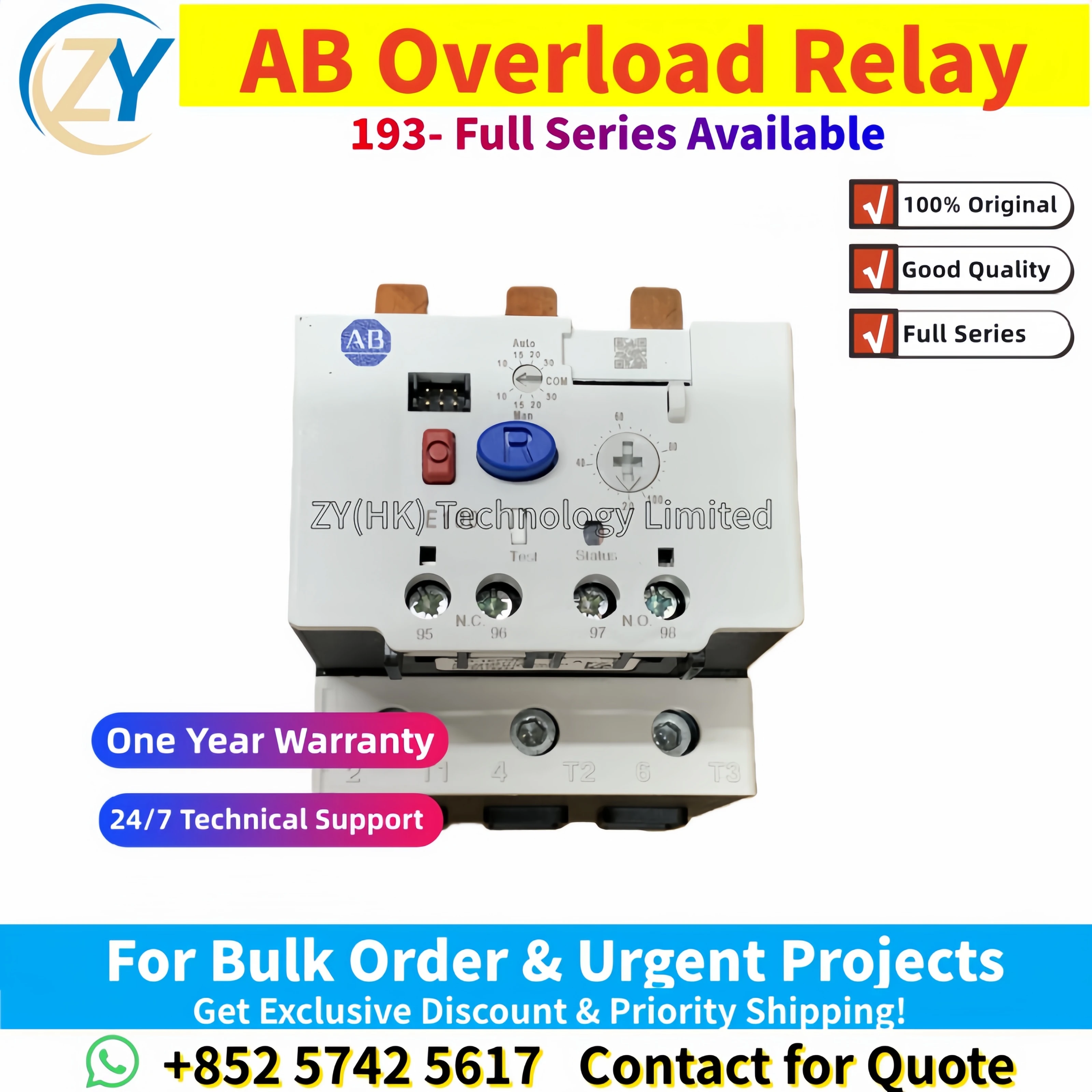 100% Original CAT 193-1EFGE 193-1EFCB 1EFDB 1EFEB 1EFFD 1-5A Direct Mnt Overload Relay In Stock