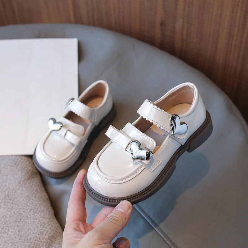 Girls' shoes Spring new girl school shoe soft soled girl single shoe caring kids flat shoes fashion performance shoe child shoes