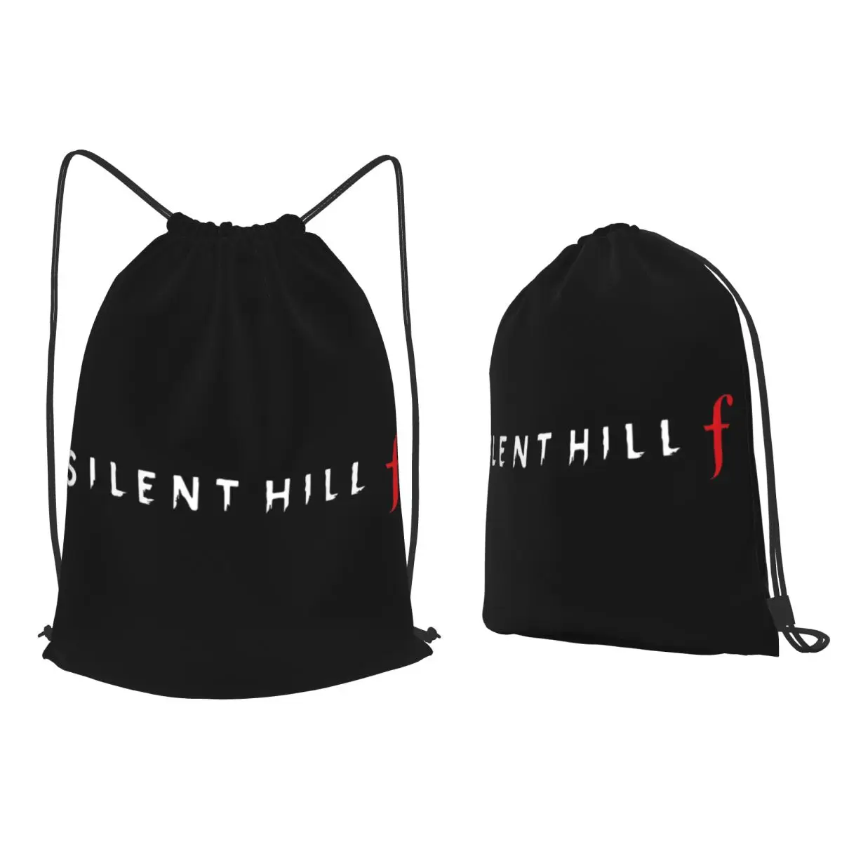 Silent Hill F Video Game Horror Logo Backpacks Fashion Drawstring Bags Sports Bag Book Bags for Man Woman School