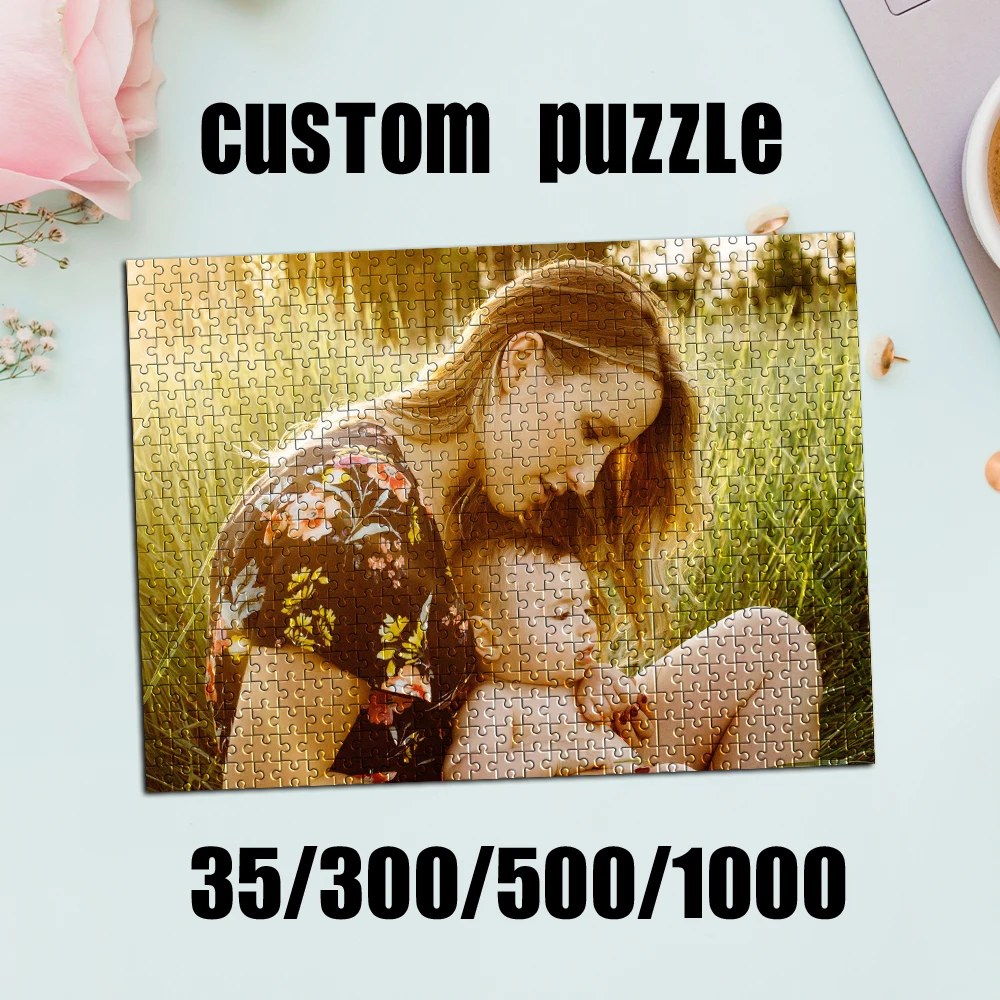 35/300/500/1000pcs Personalized Custom Photo Puzzle Wedding Customize Multiple Sizes Available