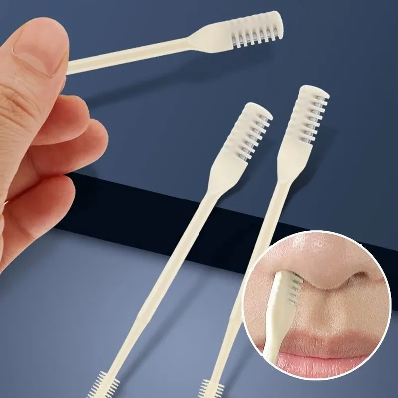 HOT Manual Spiral Double-ended Nose Hair Trimmer Portable Nose Hair Scissors Ear Scoop Hair Scraper Reusable Clean Remover Tools