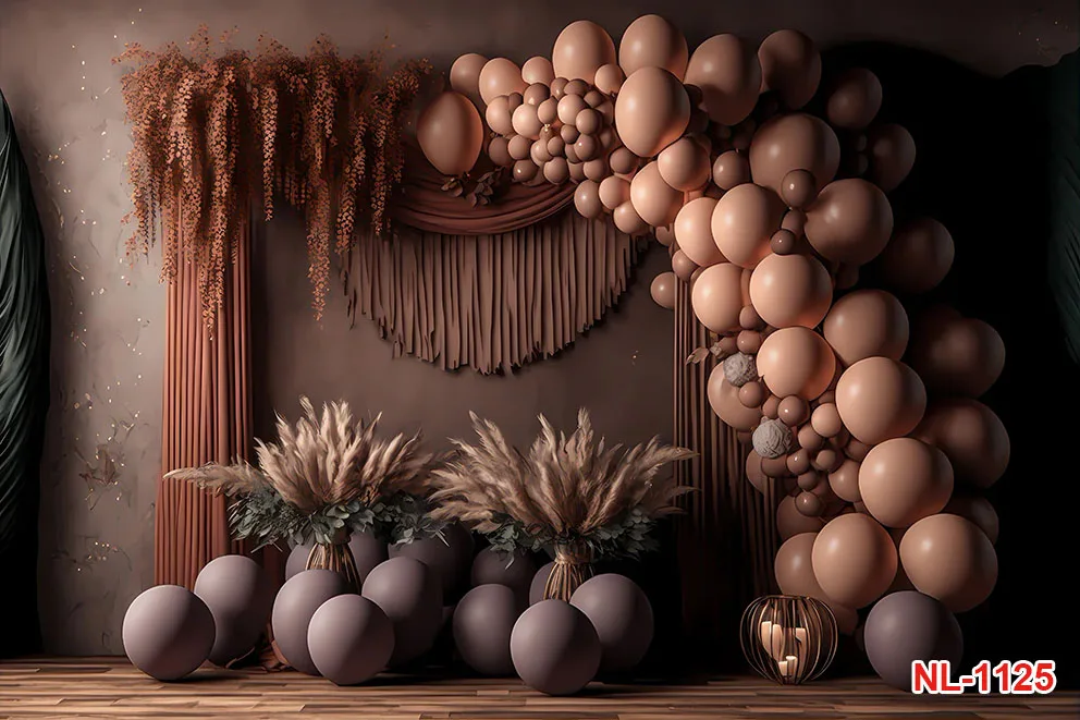 Boho pampas หญ้าดอกไม้พื้นหลังสำหรับถ่ายภาพงานเลี้ยงวันเกิดงานแต่งงานหญิงตั้งครรภ์ตกแต่งฉากหลังสตูดิโอถ่ายภาพ