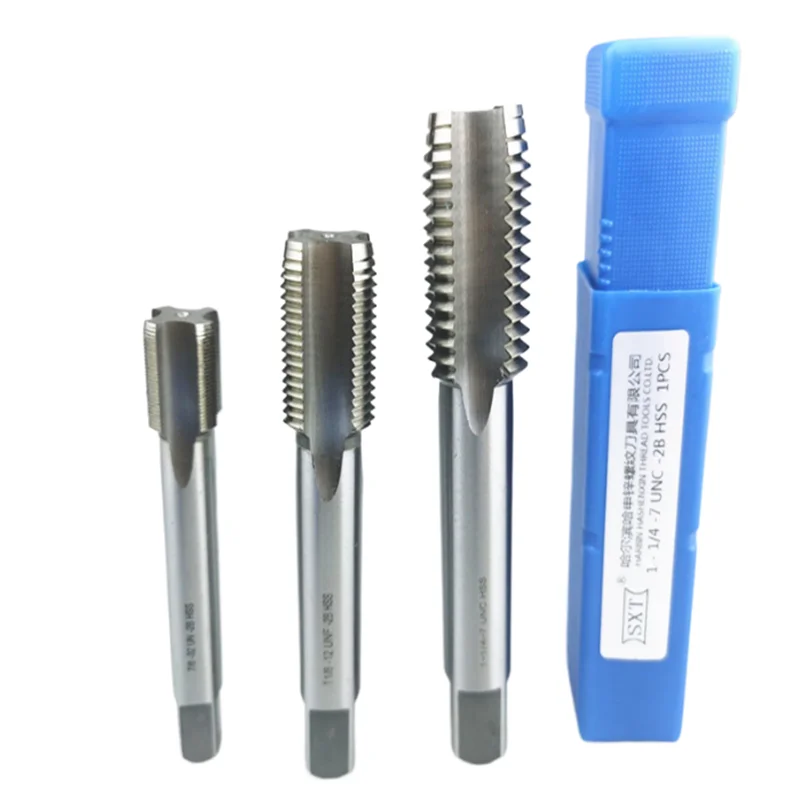 W6542 HSS American straight slot machine tap 7/16, 1/2, 9/16, 5/8, 11/16, 3/4,13/16， 7/8, 1 inch, internal thread tapping tool