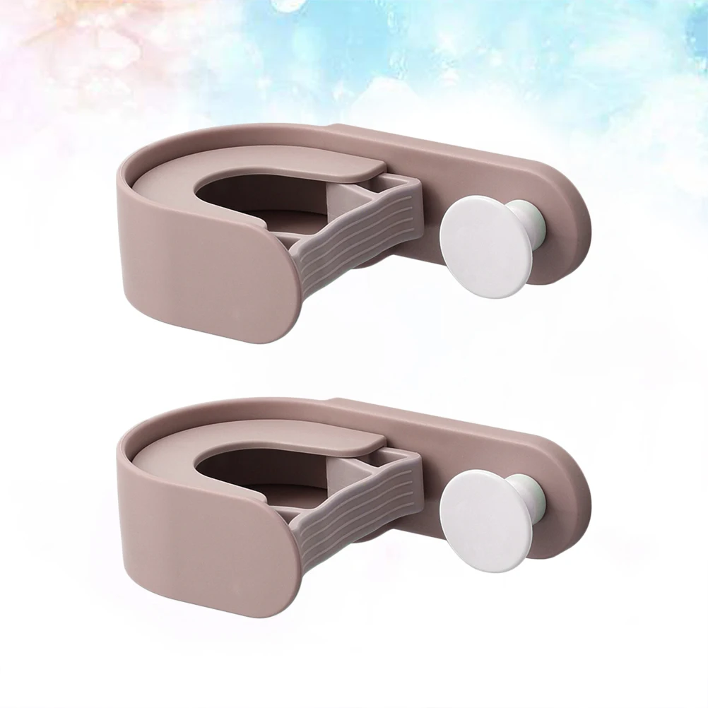 

2pcs Mop Hooks Broom Holders Plastic Strong Adhesiveness Waterproof Organizer for Home Kitchen Garage Garden Easy