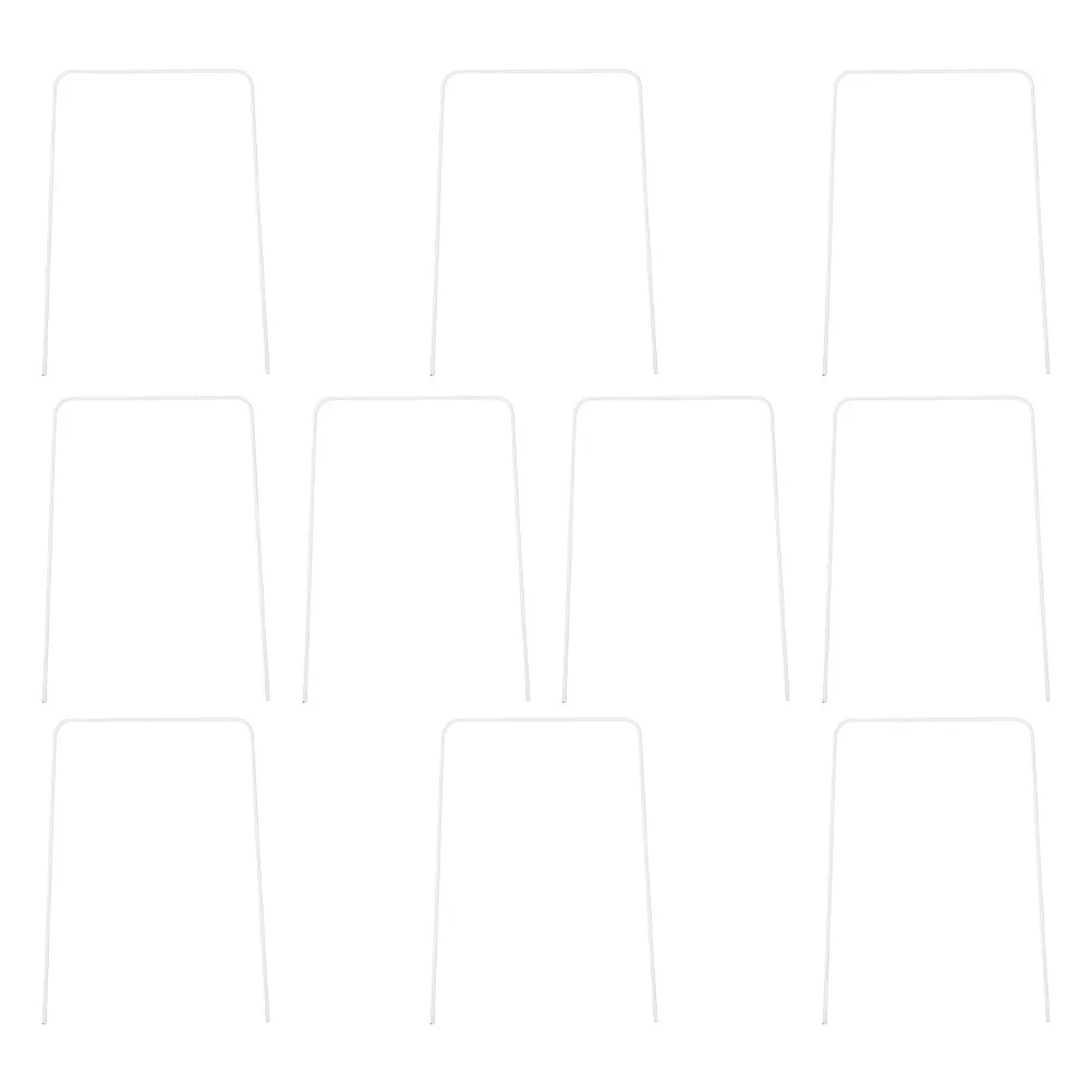 

10Pcs White Square Arrow Croquet Wickets Heavy Duty Iron Wire Hoops for Family Outdoor Croquet Game Set Lawn Garden Games