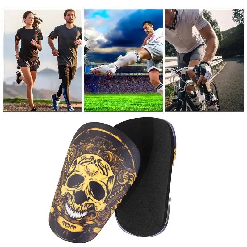 Youth Football Pads Breathable Sports Shin Guards 2 PCS Protective Knee Protectors With Skull Pattern For Skateboard Cycling