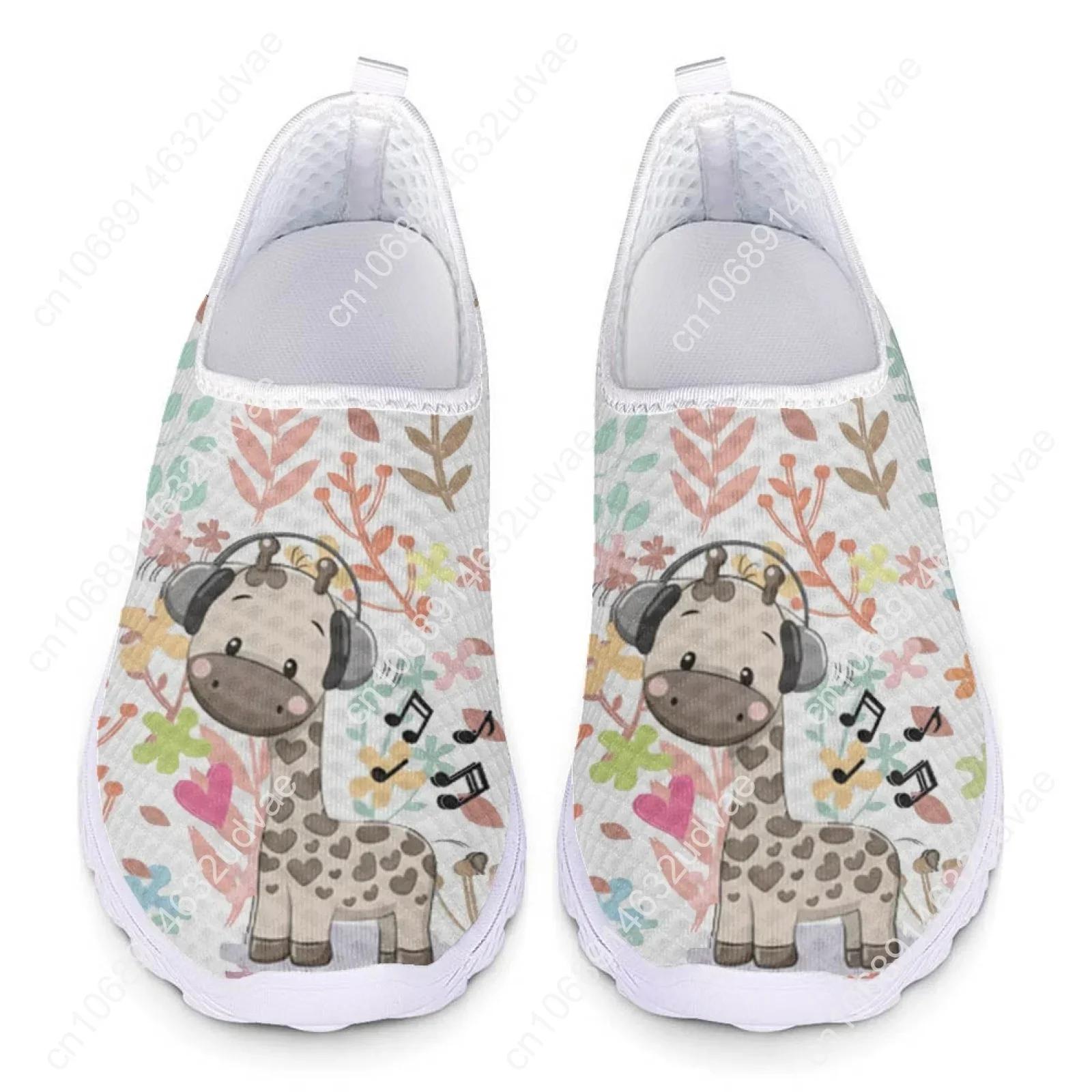 Lässige Wohnungen Schuhe niedlichen Paar Giraffe Muster Frauen Slip-On Wohnungen Zapatillas Mujer atmungsaktive Komfort Turnschuhe