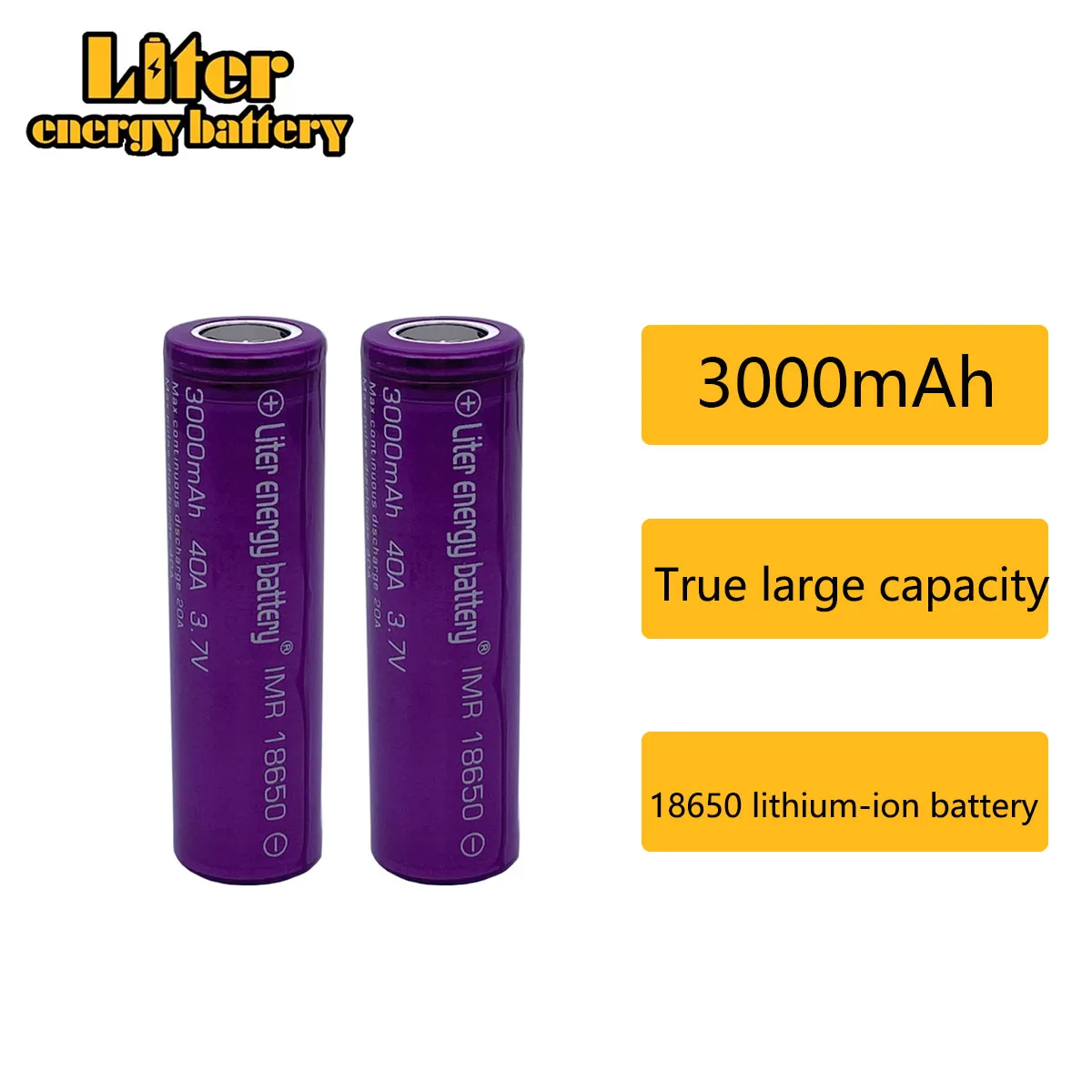 

2PCS Electronic Cigarettes Rechargable 18650 Battery Laptop Batteries 3000Mah 40A Battery AA For E-Cigarettes BOX MOD VAPE