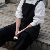 Kitchen Restaurant Chef Waterproof Apron with Pockets and Front Split Design for Men Women Waiter Work Apron for Salon Coffee