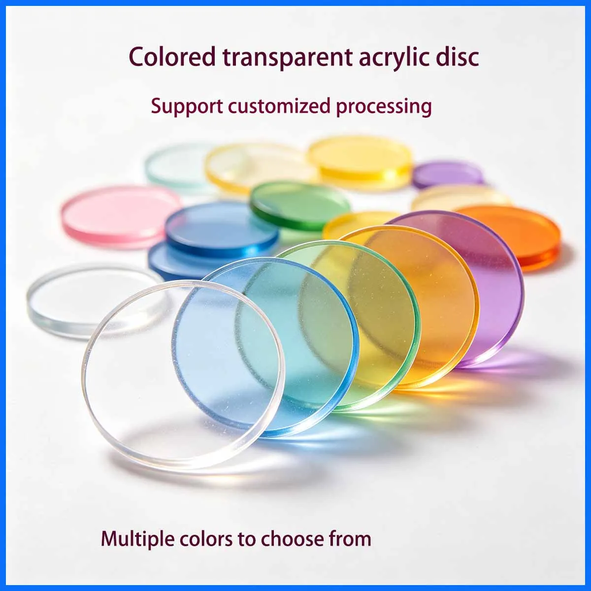 Customized Processing Of Circular Colored Acrylic Sheets, With Multiple Colors To Choose From， 3mm Thick