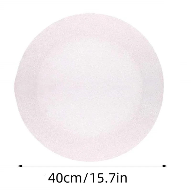 

Bview Art 40cm Round Artist Canvas Board - Pre-Stretched Blank White Primed Surface for Oil Acrylic Painting Craft