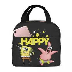 Squarepants Happy Dancing Spongebob And Patrick Aluminum Foil Insulation New SpongeBob Lunch Food Box Female Lunch Container