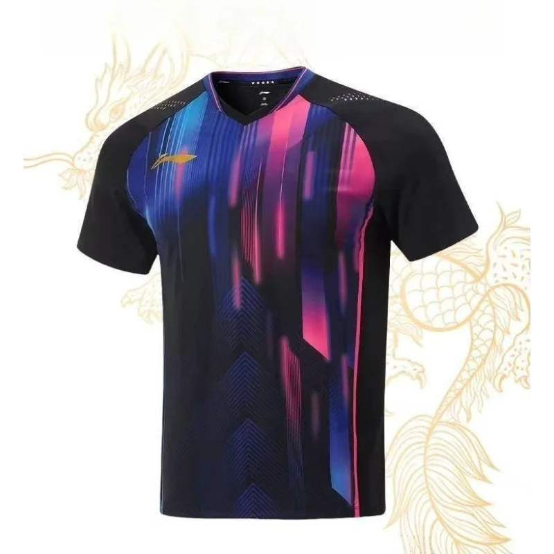 バドミントン卓球スポーツウェアカスタマイズされた半袖トレーニングスーツセット通気性速乾性吸汗性tシャツトップ