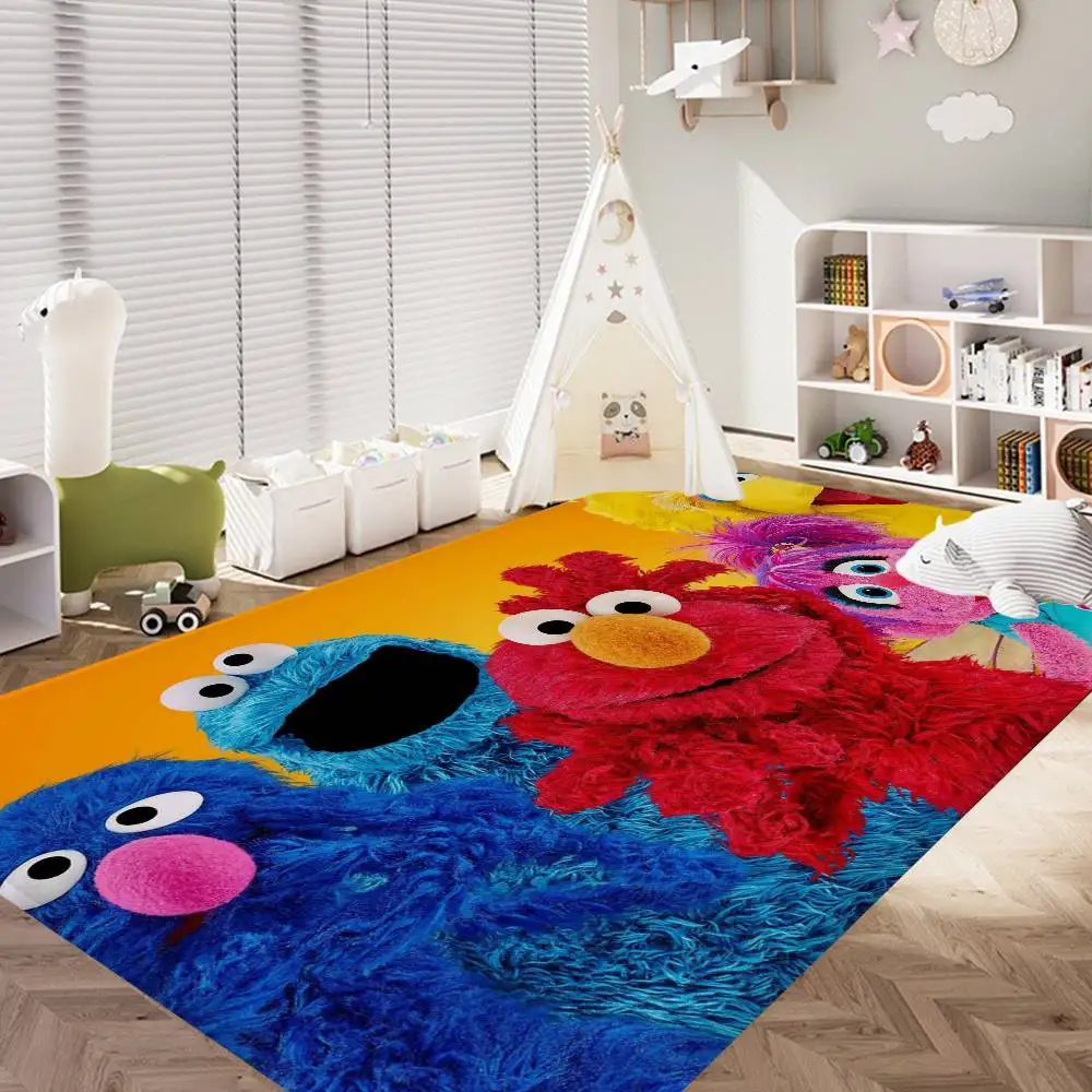 S-Sesame Street TV Cute Cartoon Kitchen Mat Cheaper Anti-slip Modern Living Room Balcony Printed Modern Home Decor