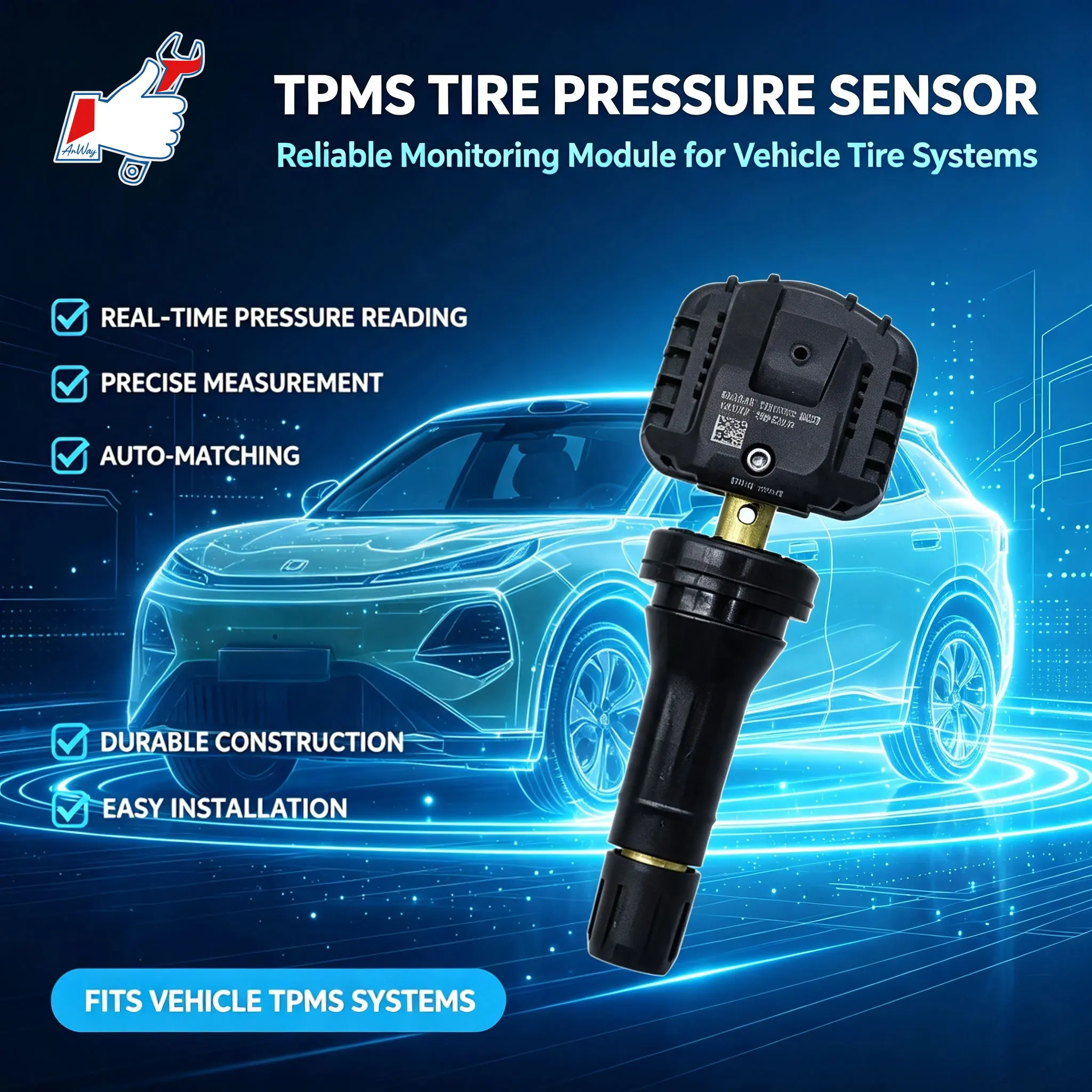 Custom Fit Car Tire Pressure Sensor For Changan NEVO Q05 2025-2026 Internal Tire Monitoring System High Precision TPMS Sensor