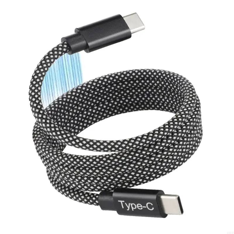 Long USB C Cable PD60W Fast Nylon Braided Durability Type C to C Cord for Phones Tablets Computers 83CE