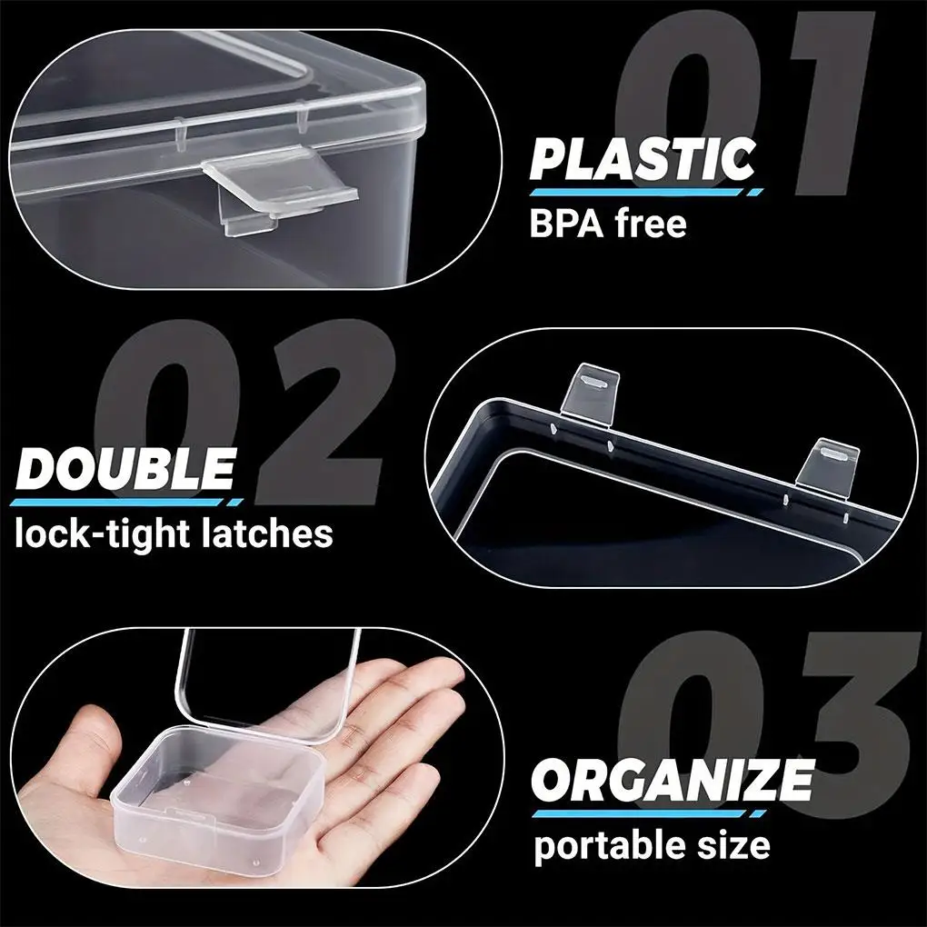 Stackable And Transparent Jewelry Box Organizing Small Items Odorless 30 Grid Household Storage Box Inner box+outer box