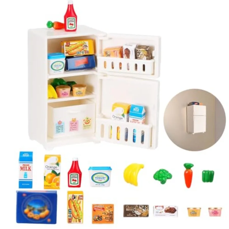 

Miniature Model Refrigerator Fridge MagnetUnique Novelty Cute Mini Fridge Magnet Mini Refrigerator Miniature Furniture Dollhous