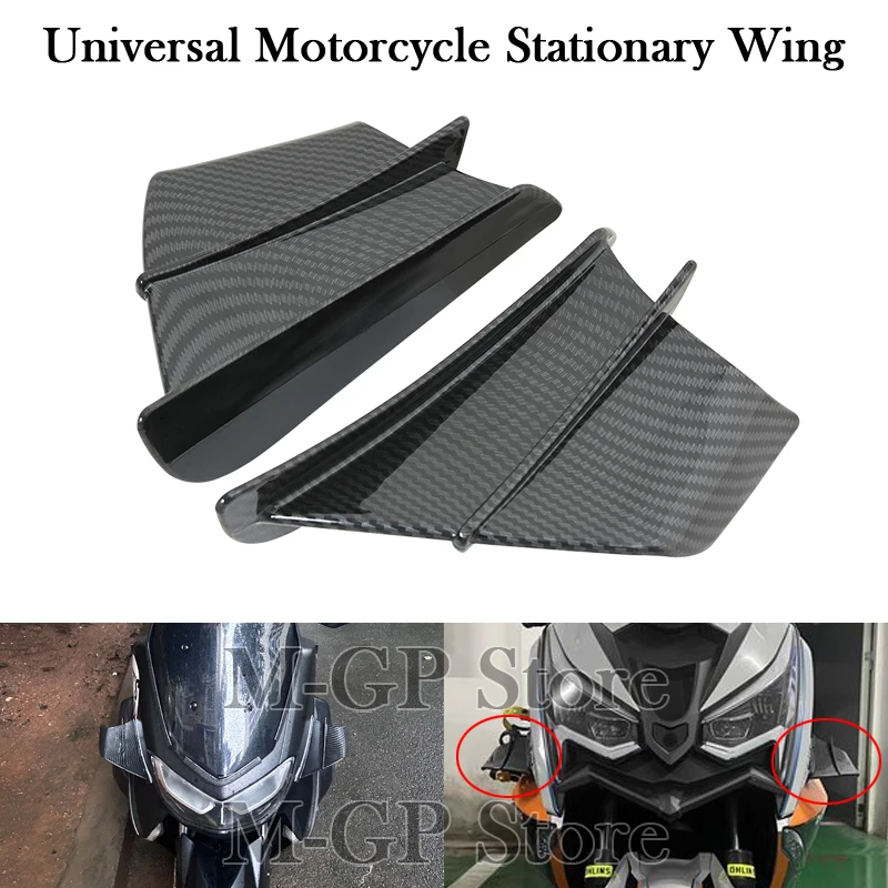 Universal Motorcycle Stationary Wind Wing GP Racing Tuyere Air Diversion For KAWASAKI Ninja 400 Z900 YZF R1 MT-10 RC390 G310RR