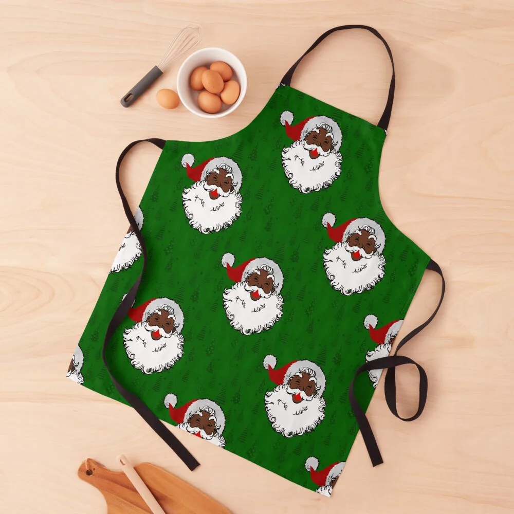 

black santa claus christmas Apron women's kitchens Nursing Bib For Kitchen Apron