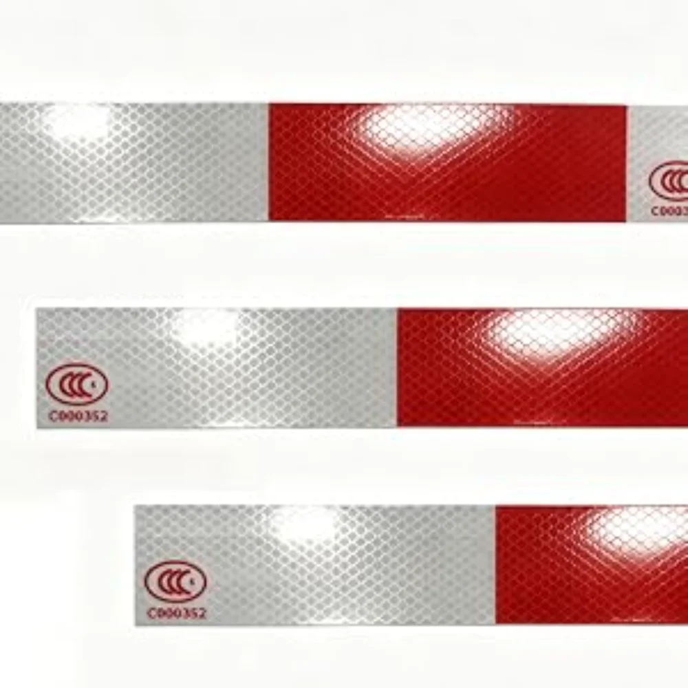 Reflective Tape, Trailer Caution Tape Roll, Reflector Tape Outdoor Waterproof,Warning Glow Tape for Vehicles, Boats, Signs, Bike