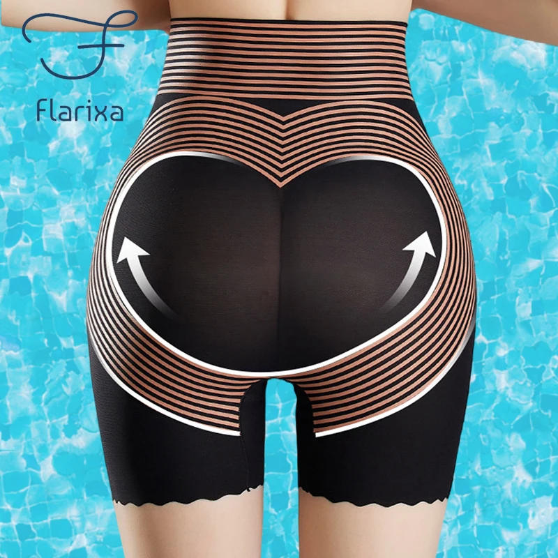 Flarixa 2023 New High Waist Hip Lift Flat Belly Women\'s Short Seamless Summer Slim Women Shape Safety Postpartum repair pants