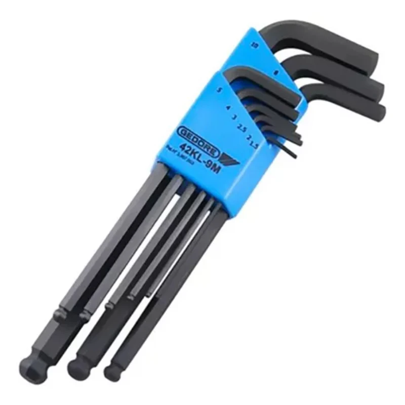 Allen Long Hex Key Set 1.5-10mm - 9 Piece Tool Kit