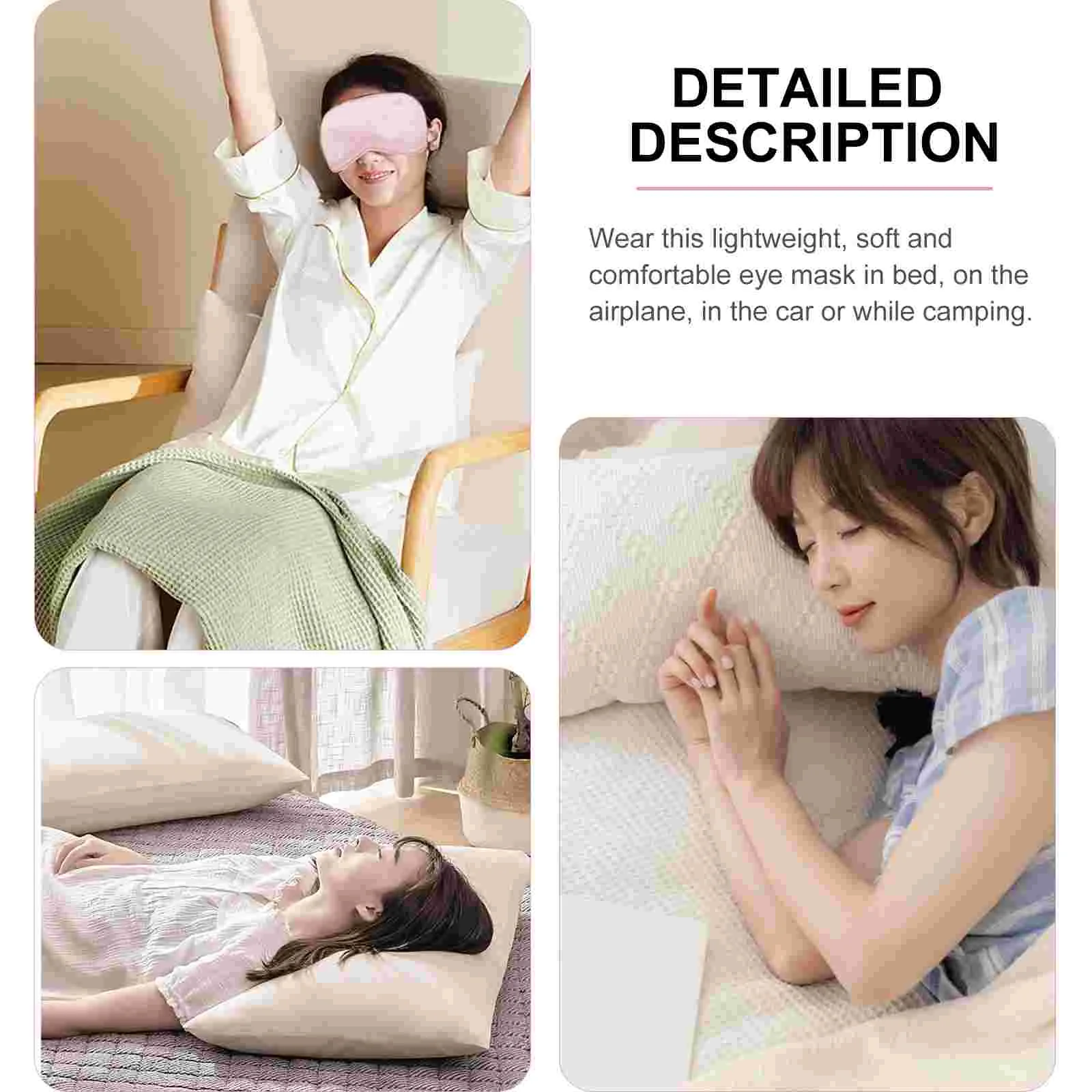 Eye Mask for Office Double-sided Simulated Silk Blinder Sleep Facial Masks Women