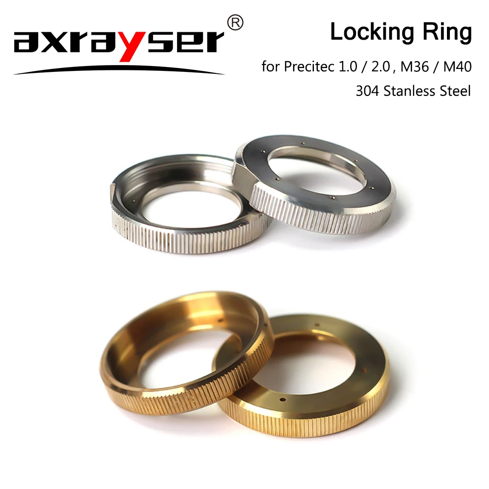 Fasten Holder Ceramic Locking Ring for Precitec 1.0/2.0 Fiber Laser Cutting Machine 304 Stainless Steel Head Patrs