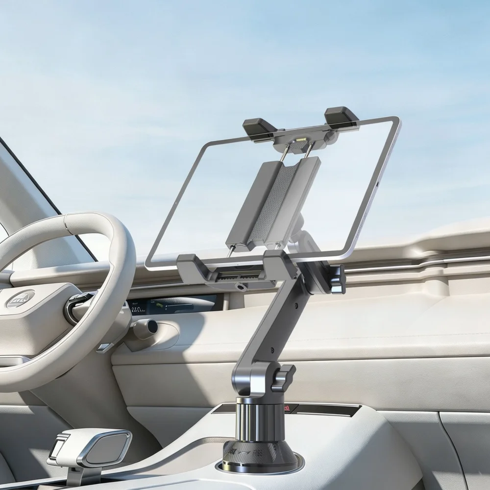 Universal Vehicle Cup Holder Mount Adjustable Long Arm Tablet Holder For Mobile Phone GPS iPad Car Accessories