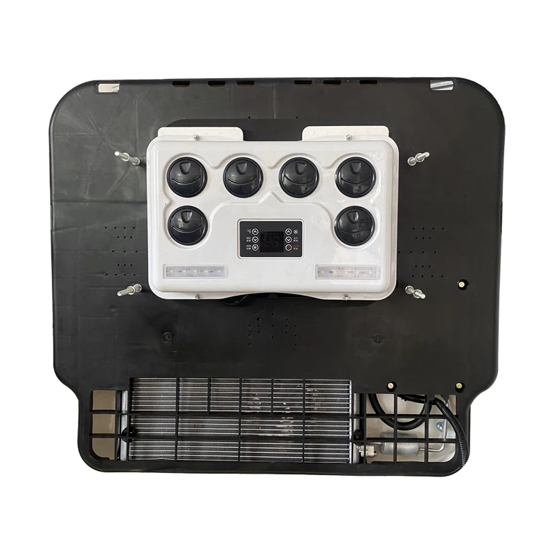 تيار مستمر 12 فولت 24 فولت على السطح نوع مكيف الهواء الكهربائي جديد التبريد والتدفئة وحدة RV لشاحنة RV تخييم #3