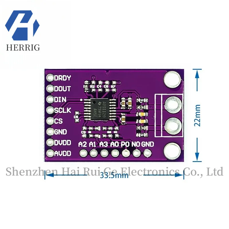 1 قطعة MCU-1120 نوع K وحدة الحرارية ADS1120 عالية الدقة 16 بت التناظرية إلى الرقمية محول ADC