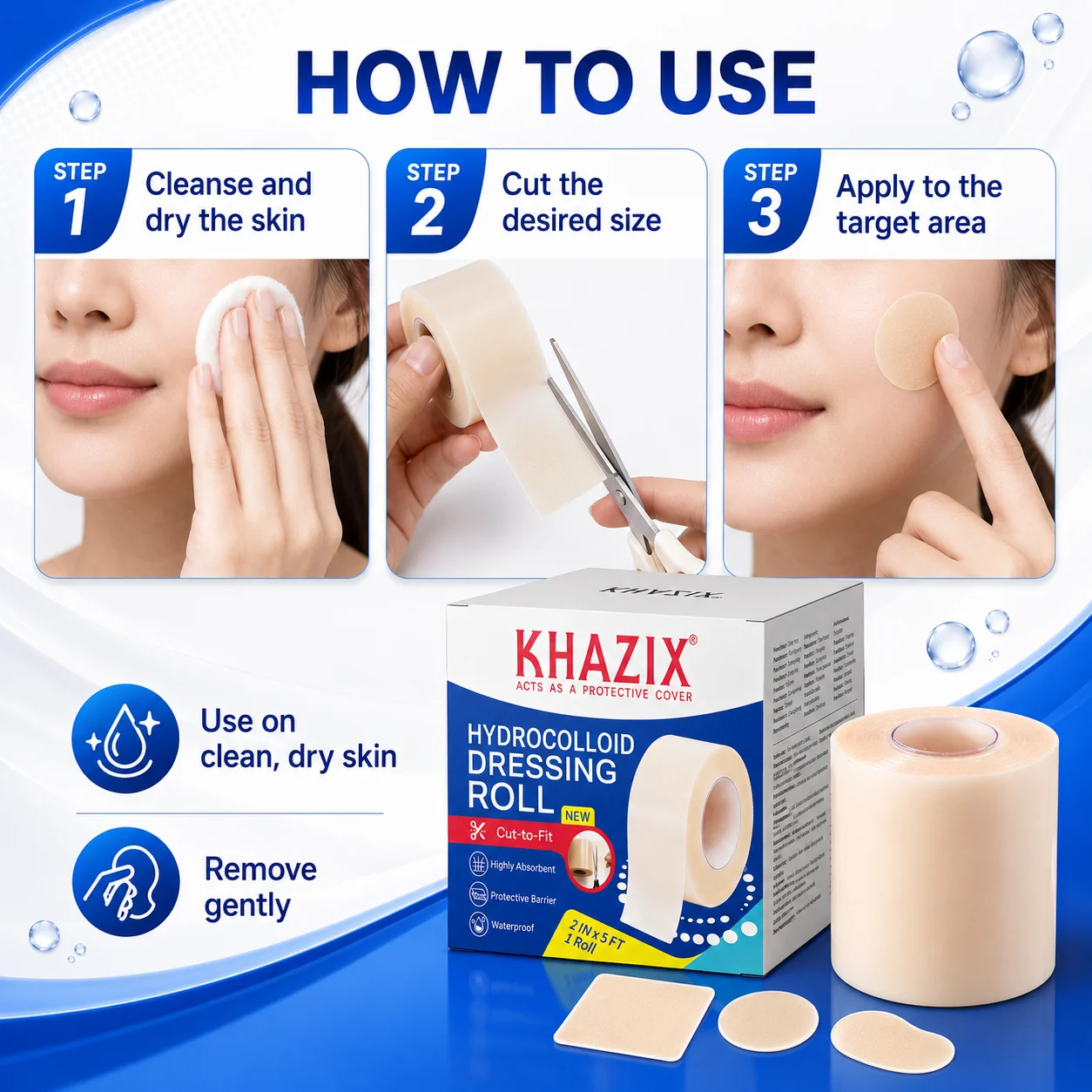 1 rolo de adesivos para acne, - Skincare China avaliação e preço